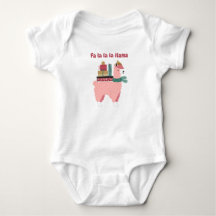 Fa la la la llama holiday baby body suit