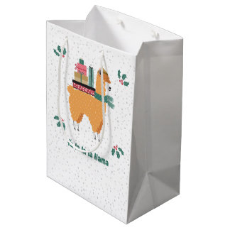 Fa la la la llama holiday gift bag