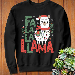 Fa La La La Llama Llama Lover Retro Christmas Sweatshirt