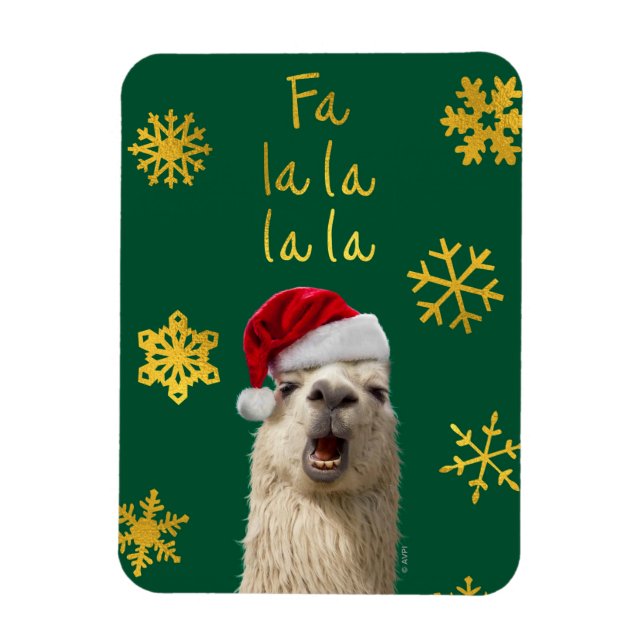 Fa La La La Llama Magnet (Vertical)
