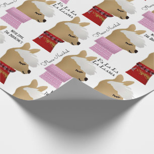 Fa La La La Llama Personalised Holiday Wrapping Paper
