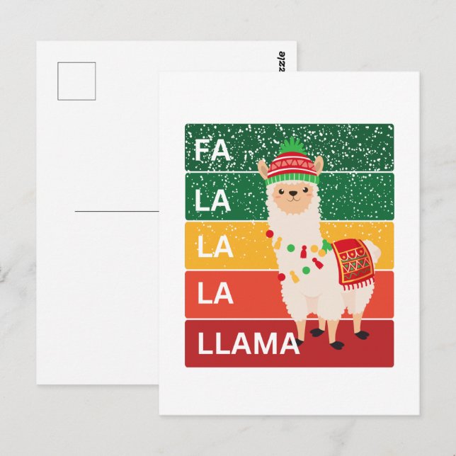 FA LA LA LA LLAMA POSTCARD (Front/Back)