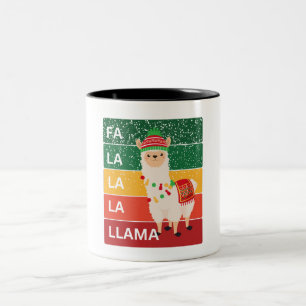 FA LA LA LA LLAMA Two-Tone COFFEE MUG