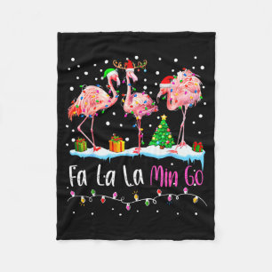 Fa La La La Mingo Flamingo Christmas Men Women Kid Fleece Blanket