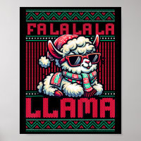 Fa La La La Party Llama Funny Christmas Ugly Sweat