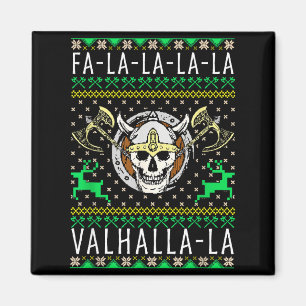 Fa-la-la-la Valhalla-la Viking God Ugly Christmas Magnet