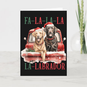 Fa La La Labrador Funny Christmas Card