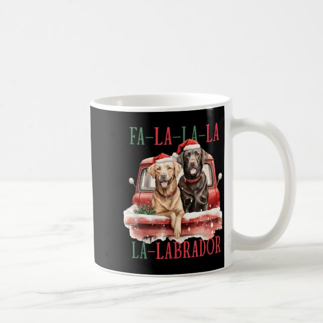 Fa La La Labrador Funny Christmas  Coffee Mug (Right)