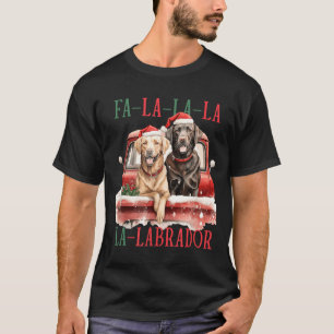 Fa La La Labrador Funny Christmas  T-Shirt
