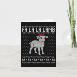 Fa La La Lamb Ugly Sweater Card