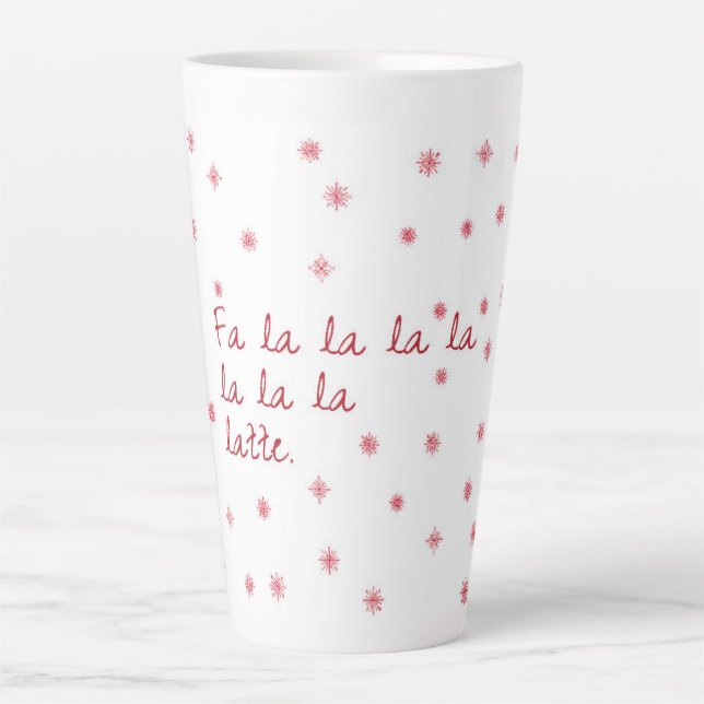 Fa la la latte mug (Front)