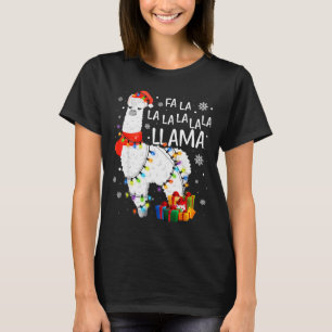 Fa La La Llama Christmas Funny Lllama Lover Xmas P T-Shirt