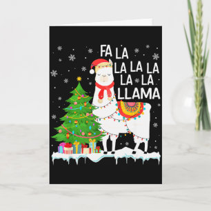 Fa La La Llama Christmas Funny Xmas Pajamas Animal Card