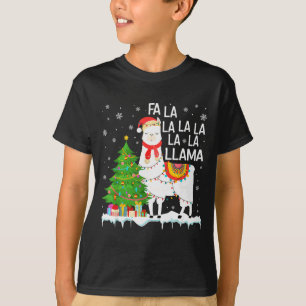 Fa La La Llama Christmas Funny Xmas Pajamas Animal T-Shirt
