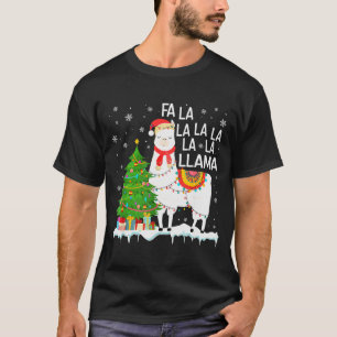Fa La La Llama Christmas Funny Xmas Pyjamas Animal T-Shirt