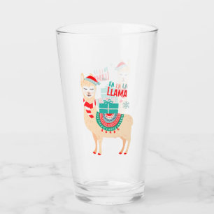 Fa La La Llama   Christmas Glass