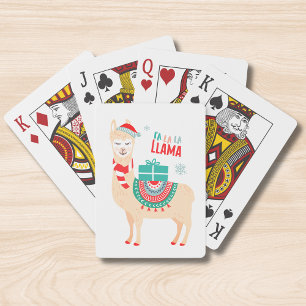 Fa La La Llama Christmas Playing Cards