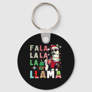 Fa La La Llama Funny Llama Christmas Animal Lover Key Ring