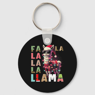 Fa La La Llama Funny Llama Christmas Animal Lover  Key Ring