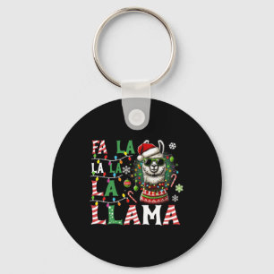 Fa La La Llama Funny Llama Christmas Animal Lover  Key Ring