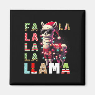 Fa La La Llama Funny Llama Christmas Animal Lover  Magnet
