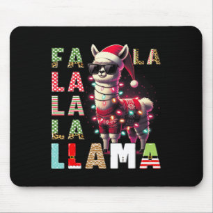 Fa La La Llama Funny Llama Christmas Animal Lover  Mouse Pad