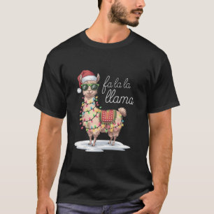 Fa La La Llama Funny Llama Christmas Pyjamas Xmas T-Shirt