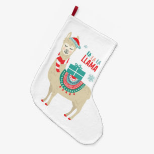 Fa La La Llama Large Christmas Stocking