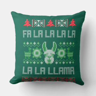 Fa La La Llama Shirt - Ugly Christmas Sweater Llam Cushion