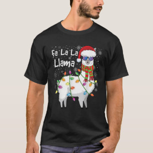 Fa La La Llama Women Men Funny Christmas Llama  T-Shirt