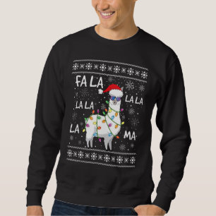 Fa La La Llama Women Men Kids  Ugly Christmas Swea Sweatshirt