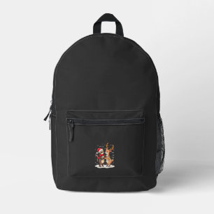 Fa La La Llama Xmas Lights Sloth Riding Llama Chri Printed Backpack