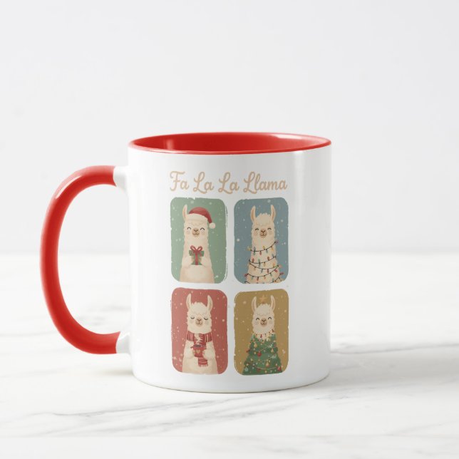 Fa La La Llama Xmas Mug (Left)