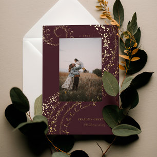 Fa La La Magical Gold Christmas Carol Song 1 Photo Foil Holiday Card