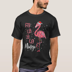 Fa La La Mingo Christmas Flamingo Tree Lights Xmas T-Shirt