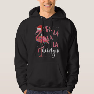 Fa La La Mingo Cute Flamingo Christmas Holiday Fla Hoodie