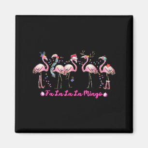 Fa La La Mingo Flamingo Christmas Tree Lights Troc Magnet
