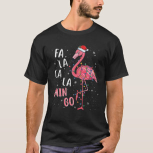 Fa La La Mingo Flamingo Christmas Tree Tropical Xm T-Shirt
