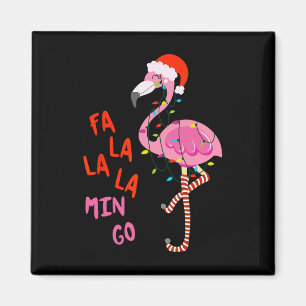 Fa La La Mingo Flamingo Christmas Tropical Xmas Tr Magnet