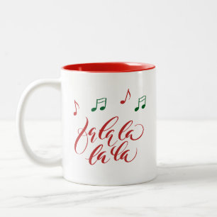 Fa la la Music Lover Holiday Coffee Mug