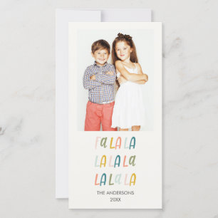 Fa La La   Pastel colours   Holiday Photo Cards