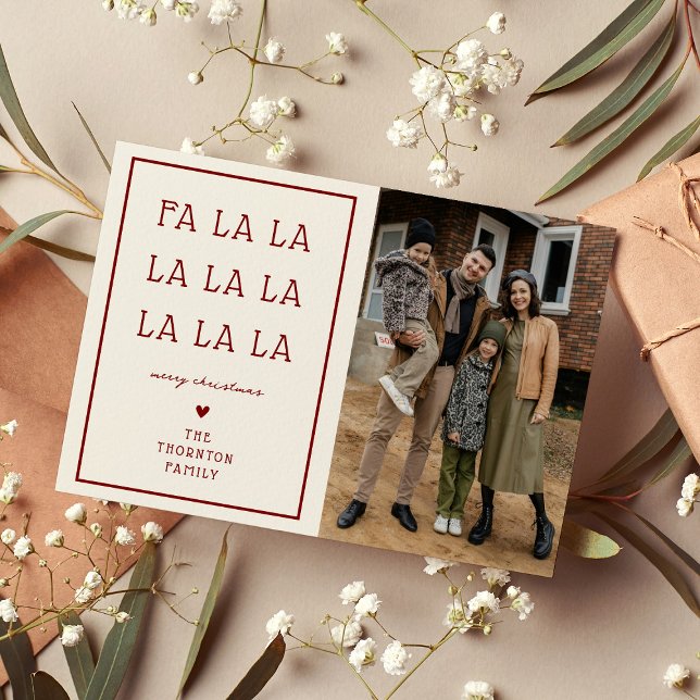 FA LA LA Simple Photo Christmas Holiday Card (Creator Uploaded)