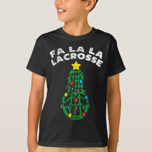 Fa La Lacrosse Funny Christmas Lax Player Goalie T T-Shirt