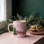 Fa La Merry Pink Christmas Santa Seligh Reindeer Mug<br><div class="desc">Embrace the holiday spirit with every sip from our magical retro pink Santa Christmas mug. Whether you're starting your day with a comforting coffee or winding down with a delightful hot chocolate, this charming mug is sure to add a touch of festive magic to your routine. This enchanting mug showcases...</div>
