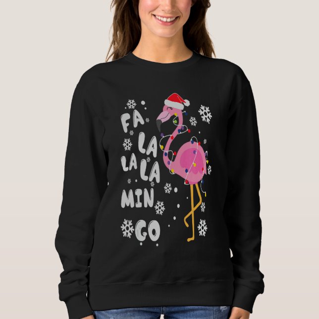 Fa Lalala Mingo Flamingo For Christmas Xmas Sweatshirt (Front)