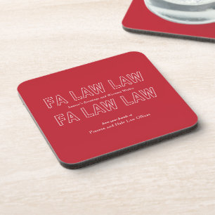 Fa Law Law Funny Lawyer Joke Christmas Coaster