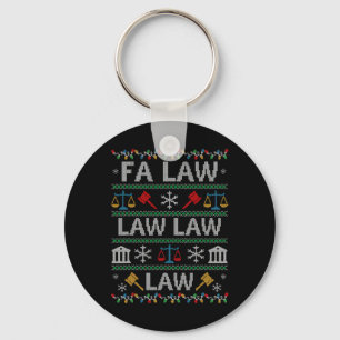 Fa Law Law Vintage Lawyer Ugly Christmas Sweater Key Ring