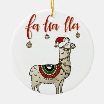 Fa Lla Lla Llama Christmas Ornament