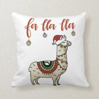 Fa Lla Lla Llama Throw Pillow