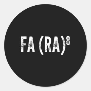 Fa (ra) 8 Funny Christmas Story Asian Singing La M Classic Round Sticker